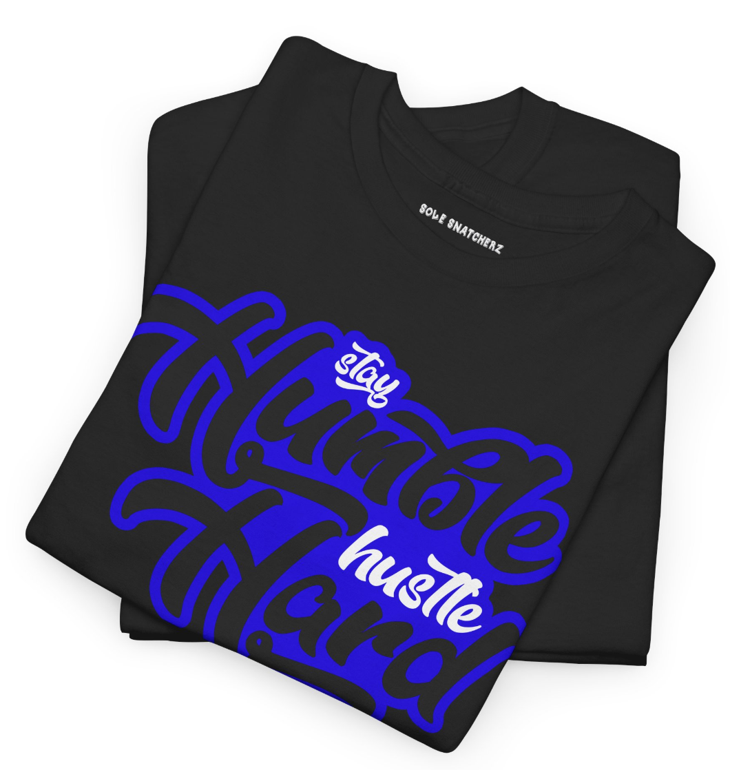 Stay Humble Hustle Hard Royal Black Tee