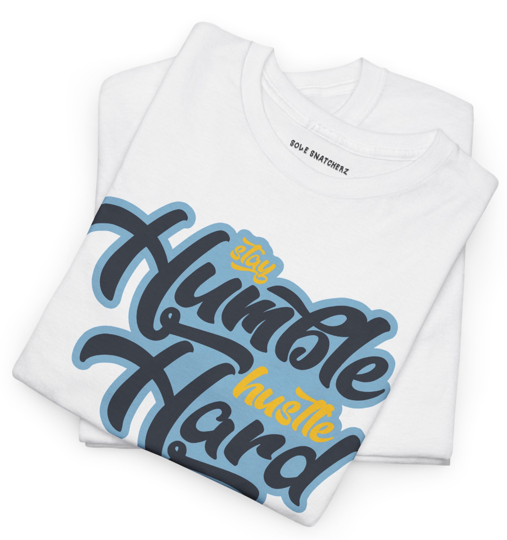 Stay Humble Hustle Hard First Flight Tee White