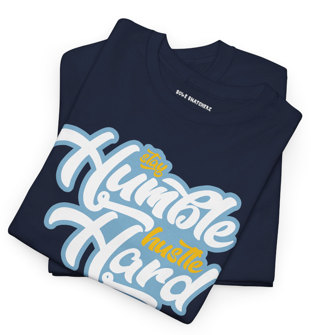 Stay Humble Hustle Hard First Flight Navy Tee