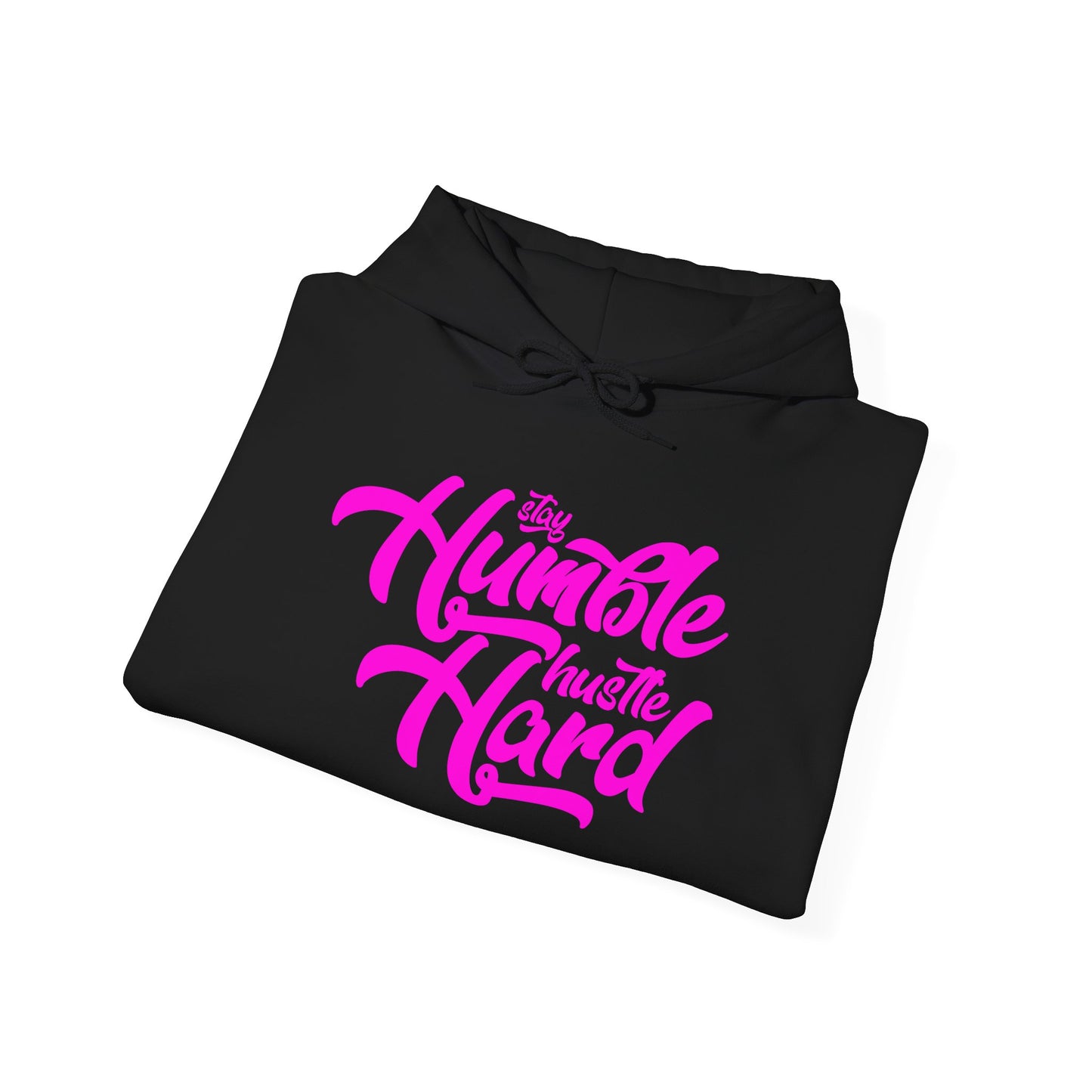 Stay Humble Hustle Hard Hoodie Black Pink