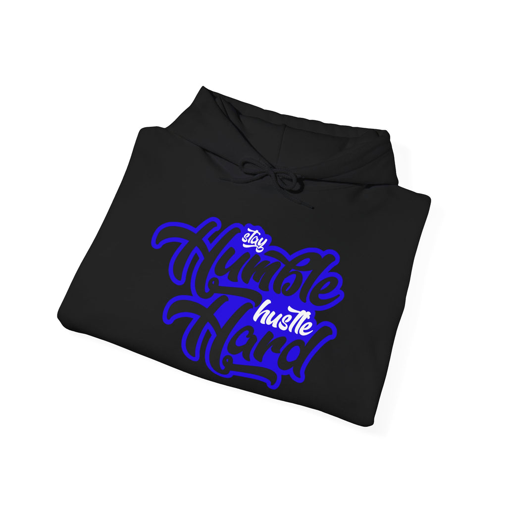 Stay Humble Hustle Hard Hoodie Black Royal