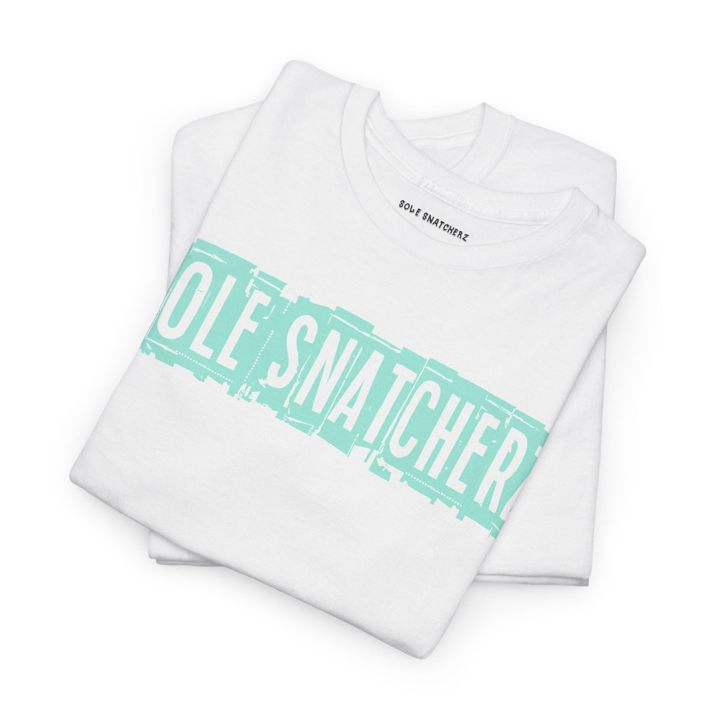 Sole Snatcherz Signature Stamp Tee White Green Glow