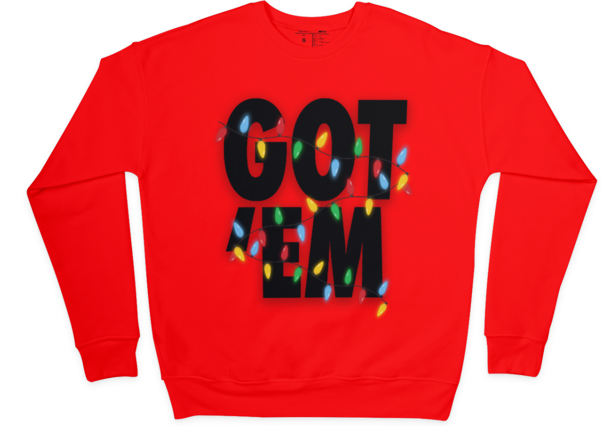 GOT 'EM Holiday Crewneck Sweatshirt Red