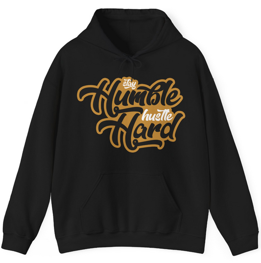 Stay Humble Hustle Hard Yellow Ochre Hoodie