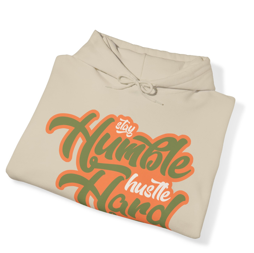 Stay Humble Hustle Hard Craft Celadon Hoodie Sand