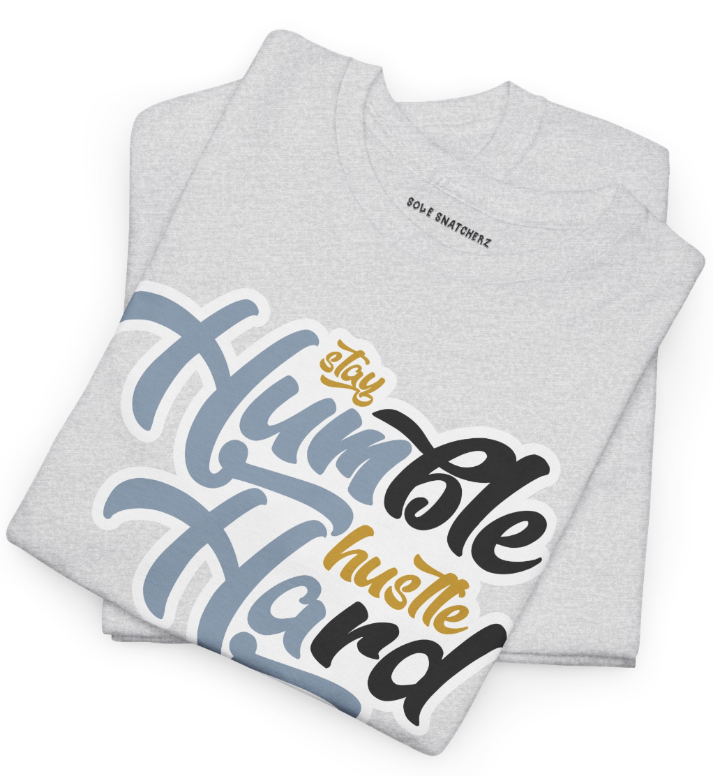 Stay Humble Hustle Hard  "Blue Grey" Tee