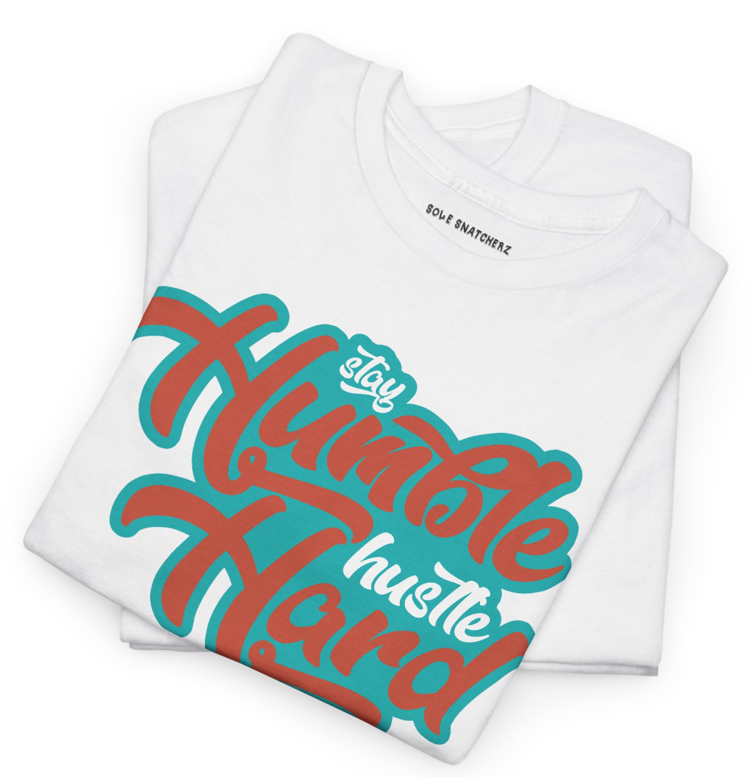 Stay Humble Hustle Hard MIA Tee White