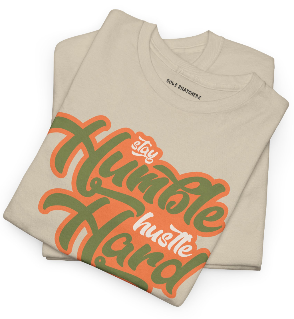 Stay Humble Hustle Hard Tee Craft Celadon Sand