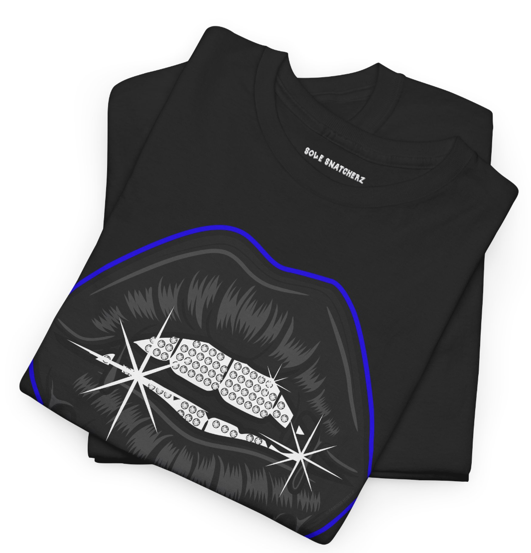 Sole Snatcherz Dripping Lips Royal Tee Black