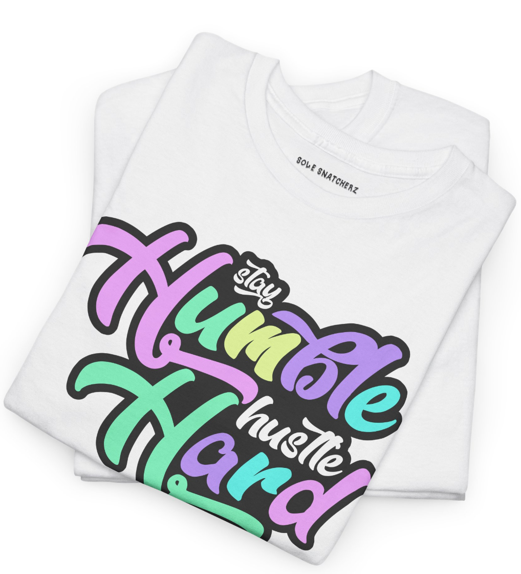 Stay Humble Hustle Hard Spring Tee White