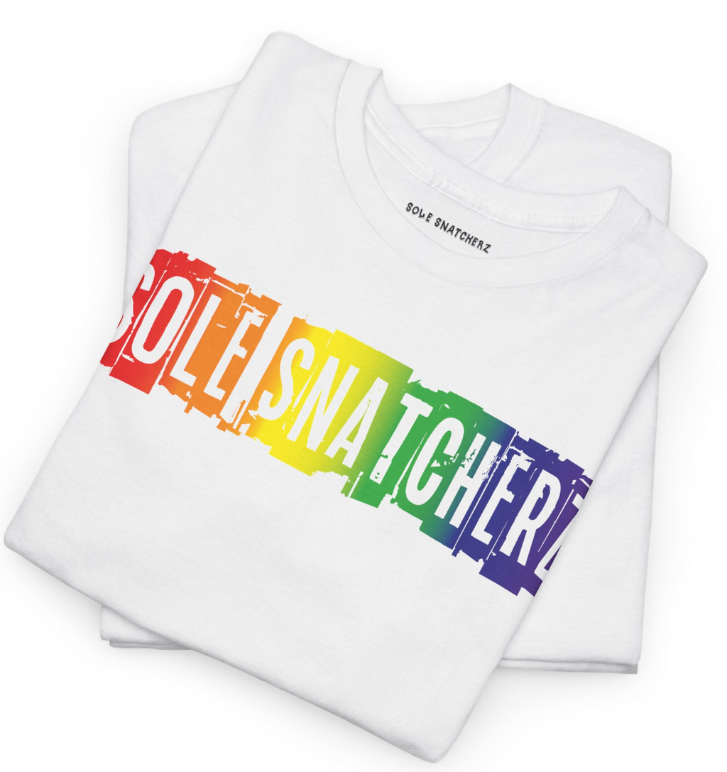 Sole Snatcherz Signature Stamp Pride Tee White