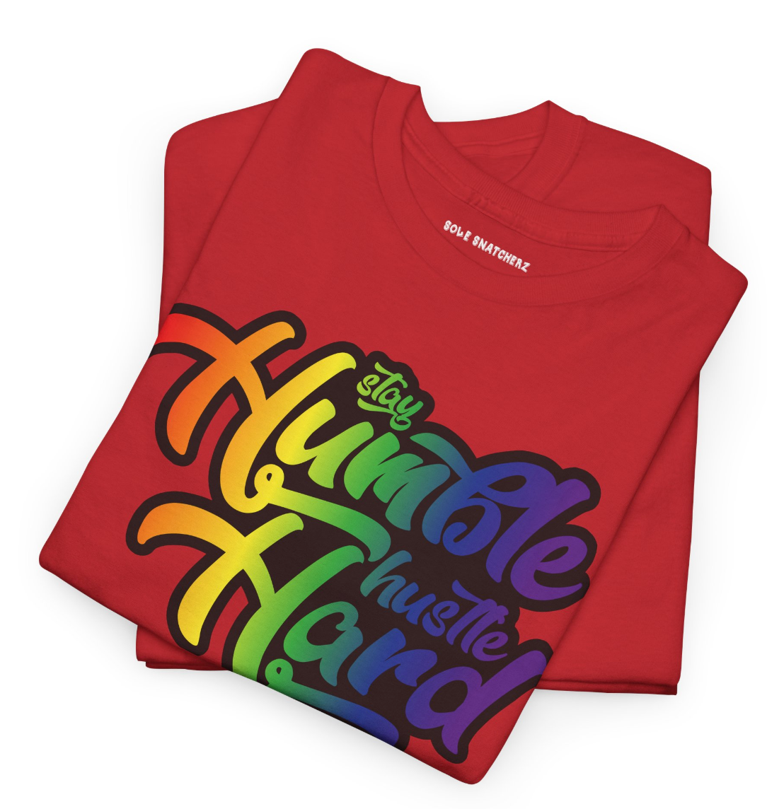 Stay Humble Hustle Hard Pride Red Tee