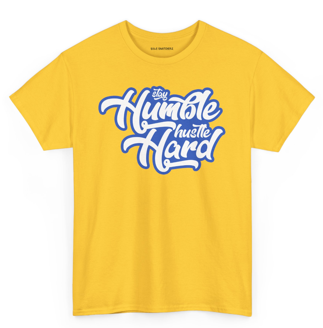 Stay Humble Hustle Hard Canary Tee Yellow
