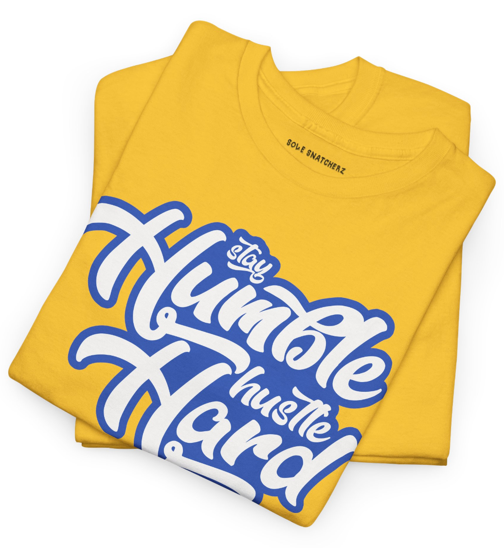 Stay Humble Hustle Hard Canary Tee Yellow