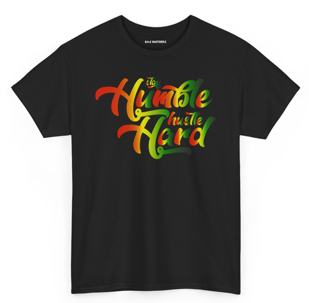 Stay Humble Hustle Hard Juneteenth Tee Black