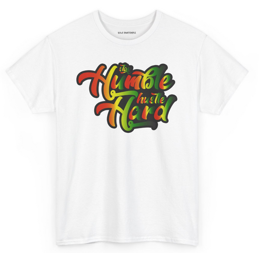 Stay Humble Hustle Hard Juneteenth Tee White