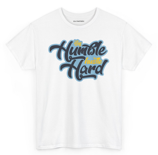 Stay Humble Hustle Hard First Flight Tee White