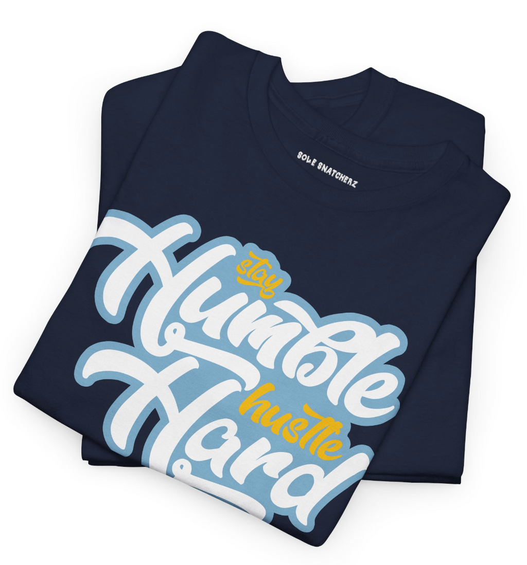 Stay Humble Hustle Hard First Flight Navy Tee