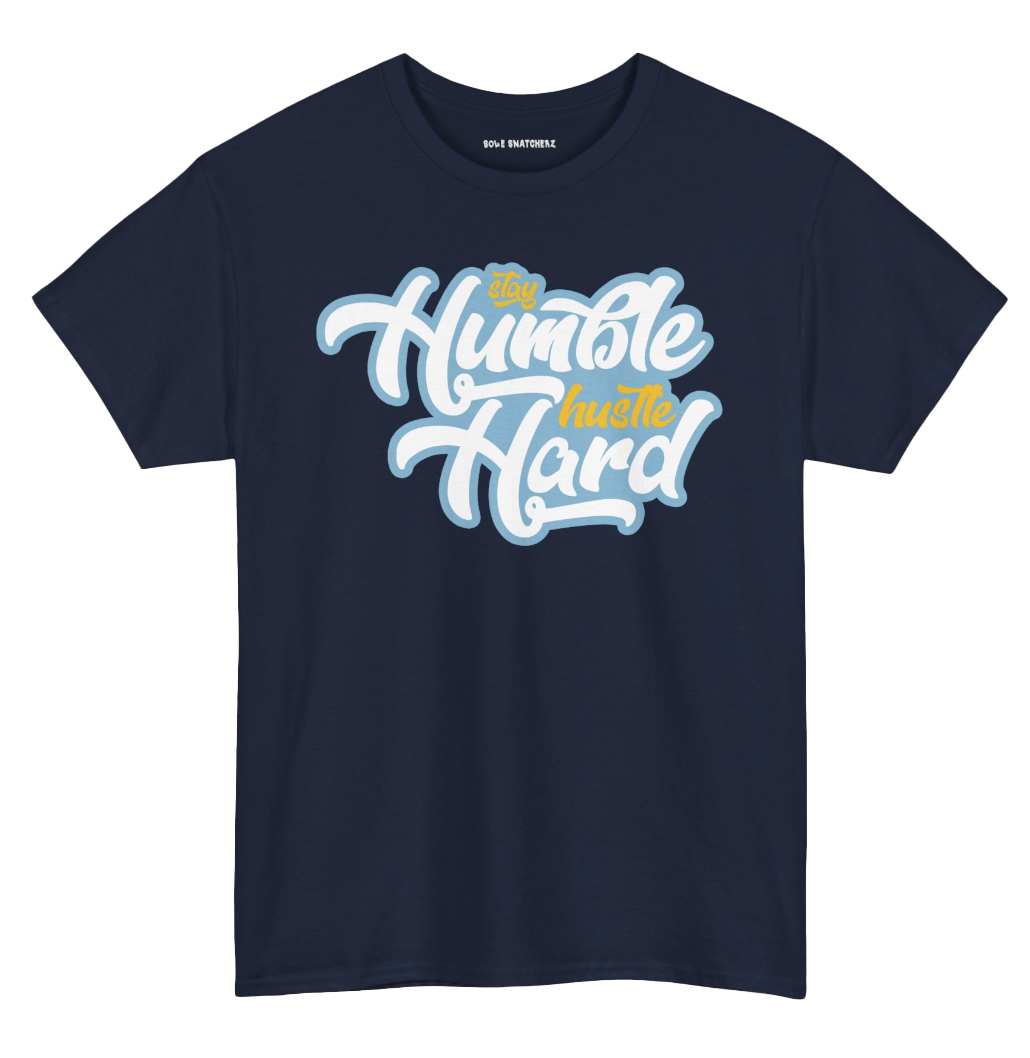 Stay Humble Hustle Hard First Flight Navy Tee