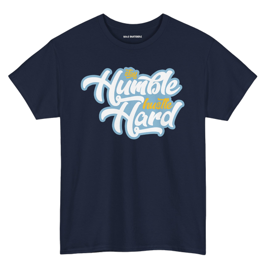 Stay Humble Hustle Hard First Flight Navy Tee