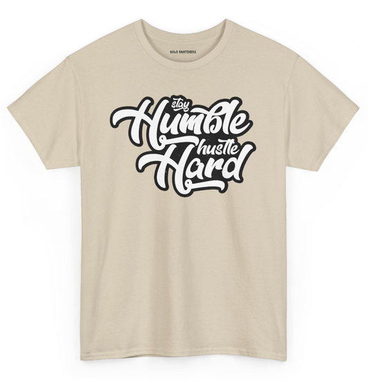 Stay Humble Hustle Hard Sand Speckle Tee